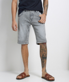 slim fit jogg denim bermuda