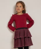 jurk met glitter plisse