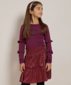 jurk met glitter plissé