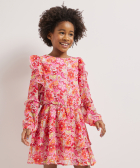 ruche jurkje chiffon