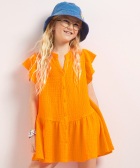 crinkle jurkje met knoopsluiting