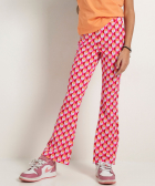 flared fit broek met dessin