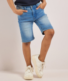 jogg jeans met knoop- met ritssluiting