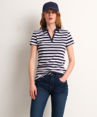 v-hals polo streep