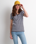 v-hals polo streep