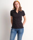 v-hals polo palmboomprint