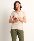 v-hals polo stippenprint