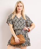 t-shirt met overslag all-over print