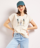 wijd t-shirt frontprint