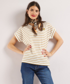 wijd t-shirt glitterstreep