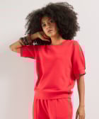 ronde hals t-shirt pofmouw