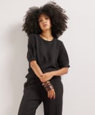 ronde hals t-shirt pofmouw