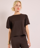 t-shirt met pofmouwen