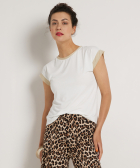 t-shirt met trendy boord