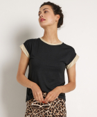 t-shirt met trendy boord