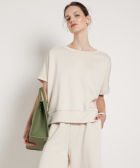 wijd uni t-shirt met glitters