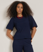 uni t-shirt met pofmouwen