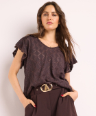 t-shirt met ruches