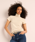 basic top met korte mouw en col