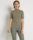 korte mouw turtleneck top