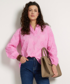uni top met all-over embroidery