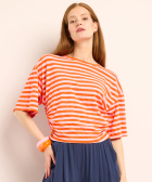 gestreept t-shirt met detail