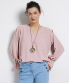v-hals top met ketting
