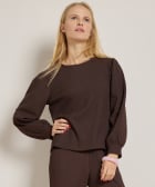 top met schouderplooien
