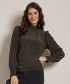 glitter top met pofmouw