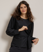 glitter top met strik