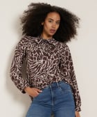 animalprint top met strik