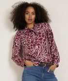 animalprint top met strik