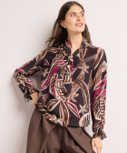 top met bloemenprint en sjaal