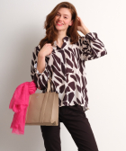 crepe top met vlekkenprint