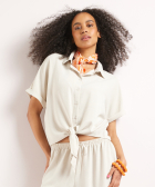 blouse met knoopdetail