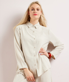 blouse uni met knoopsluiting