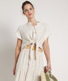 glitter blouse met strik