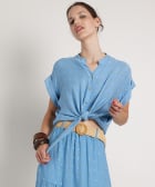 glitter blouse met strik