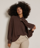 gestreepte blouse met kraag