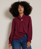gestreepte blouse met kraag