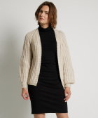 grofgebreid vest pofmouw