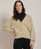 v-hals vest met knopen