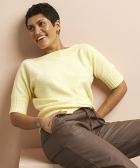 fijnbrei trui met korte mouwen