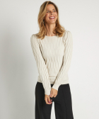 jacquard trui uni