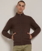 vest met gebreide strepen