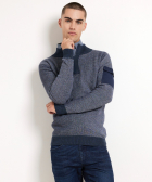 trui met contrast boorden