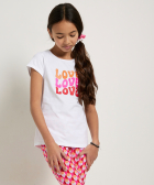 jersey t-shirt met frontprint