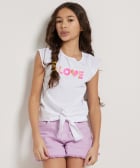t-shirt met strikknoop