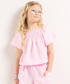 linnenlook wijd t-shirt