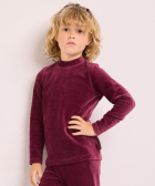 velvet top met hoge hals